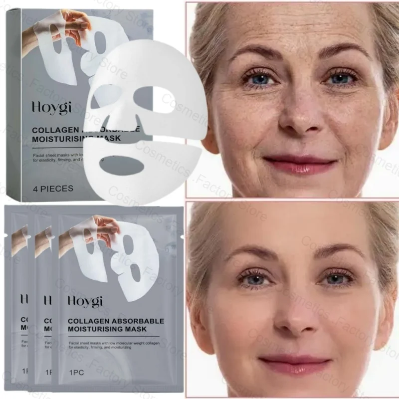 

Collagen Face Mask Hydrating Shrinking Pores Fade Fine Lines Moisturizing Refreshing Hyaluronic Acid Sheet Mask Korean Skin Care