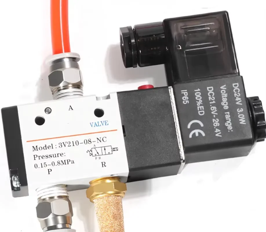 

3V210-08 Pneumatisches Magnetventil, 3-Wege, 2 Positionen, Luftwegersteuerung, DC12V, DC24V, AC110V, AC220V