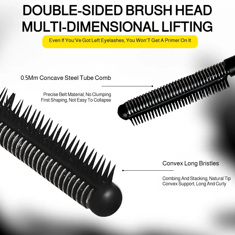 Volume Volume Brush Rooted Mascara Fiber Smudge Free Sunflower Mascara