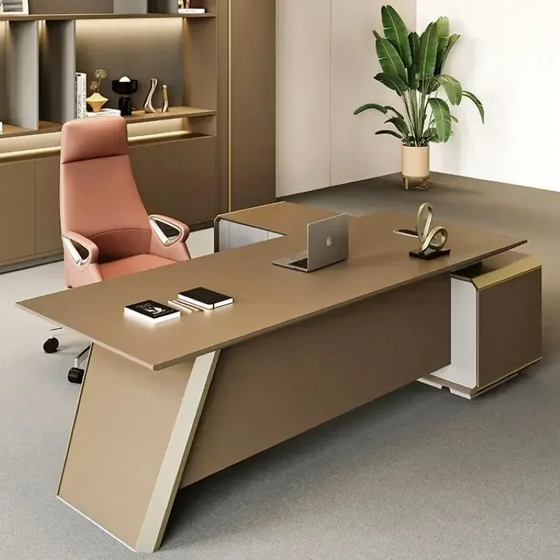 New fashionable and simple office desk boss desk chair combination middle shift desk general manager office furniture