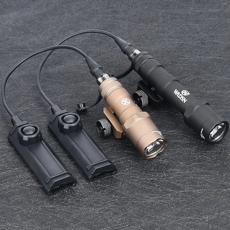 

WADSN Airsoft M300B M600B M600 WADSN Tactical Powerful Flashlight Fit 20mm Picatinny Rail Hunting Weapon Gun LED Scout Light