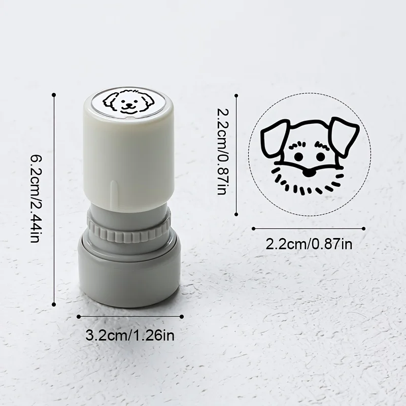 1 cute puppy pattern, self printed stamp, cartoon puppy, notebook, decorative stamp, gift packaging decoration