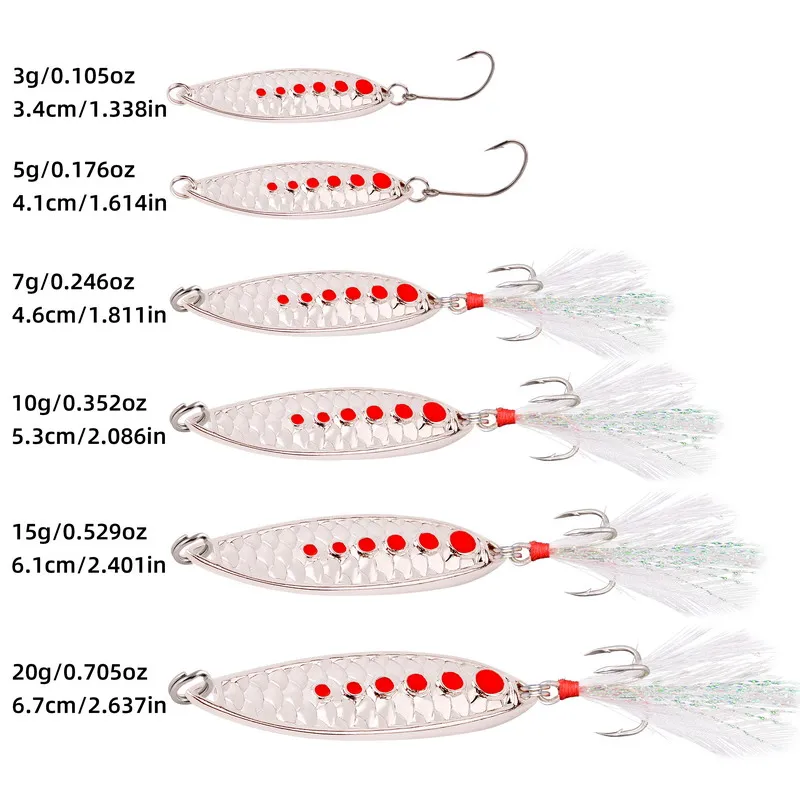 1pc 3g-20g Fishing Spoon Lure Bait Metal Jig Leech Scale Paillette Metal Spoon Artificial Pesca Fishing Lures Baits Fish