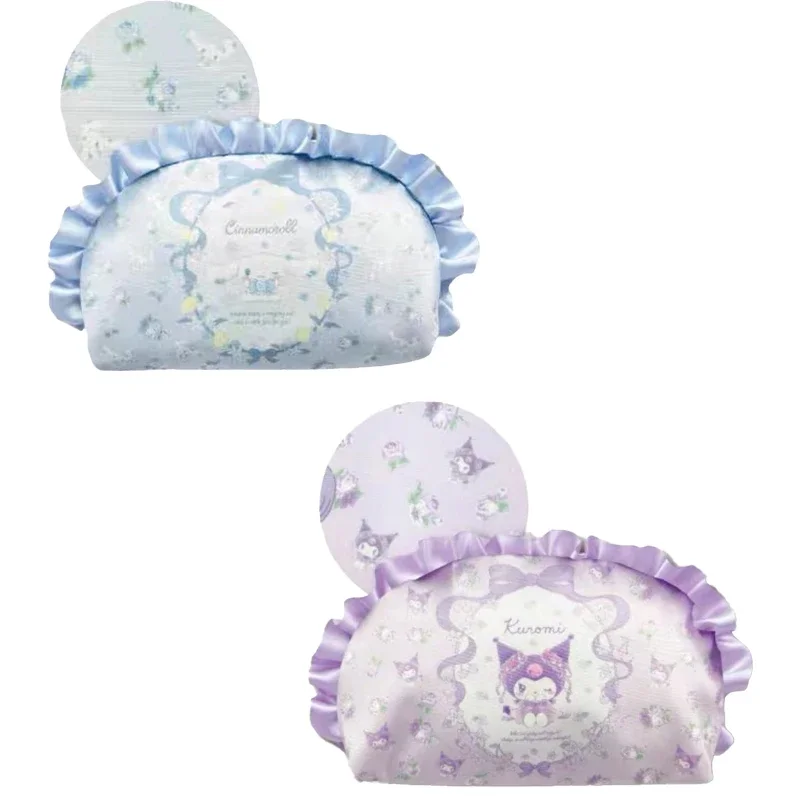 

Sanrios Kuromi косметичка для хранения помады Hello Kitty's Fresh Sweet аниме девушка мультфильм с принтом оборки свежий кавайный мультфильм