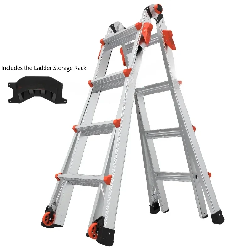 Little Giant 15' Aluminum Multi-Use Ladder with Rack