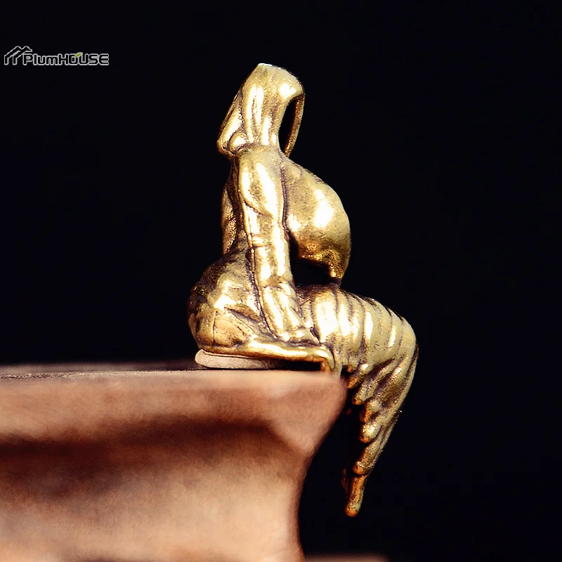 خمر النحاس شبح آلهة تمثال الهيكل العظمي ماج تمثال منضدية زخرفة مصغرة هالوين ديكور المنزل الحرف هدية #2
