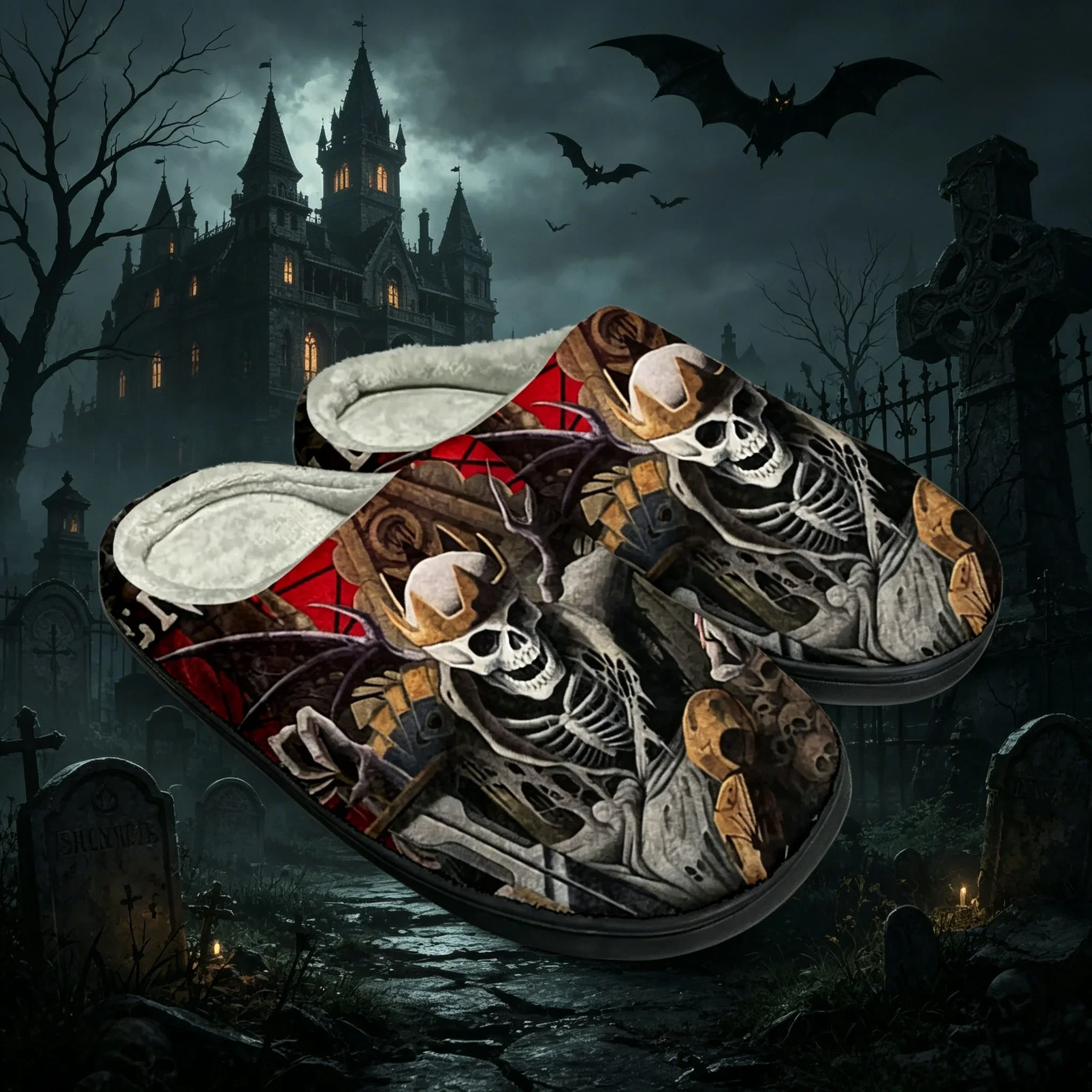 

Avenged Sevenfold A7X Heavy Metal Custom Cotton Slippers,Warm Plush Non-slip Indoor Home Shoes