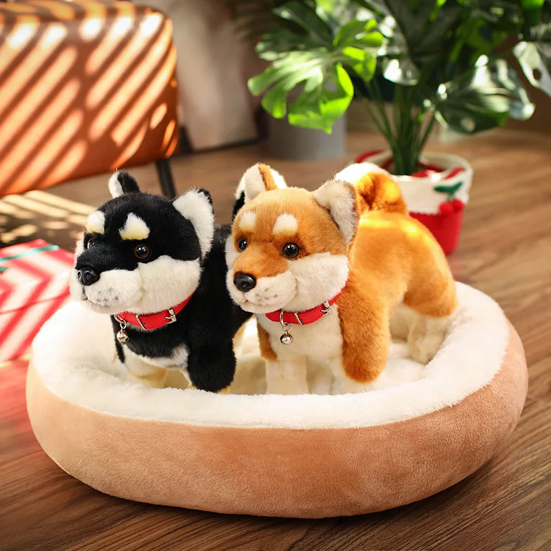

Simulation Reallife Akita Inu Plush Toy Cute Stuffed Animal Kawaii Sitting Fluffly Dachshund Dog for Girls Kids Baby Gift Decor