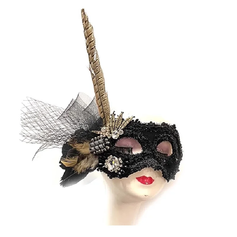 

Venice Gorgeous Feather Exaggerated Mask, Makeup Ball Mask