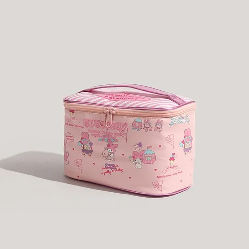 

Sanrio Pink Melody Makeup Bag for Women Cute Cartoon Polyester Waterproof Fashion Luxury Brand Cosmetic Bags