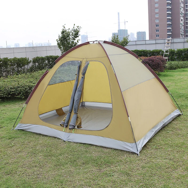 New Design One room one hall outdoor camping tourist mountaineering tent Double-decker multi-person tent with 5-6 people