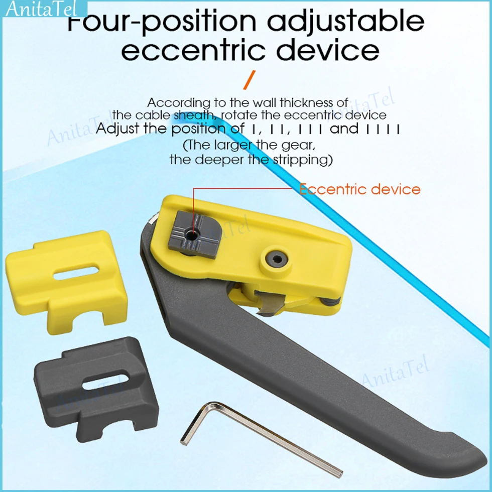 

KMS-K Longitudinal Stripper Optical Fiber Stripping Tool KMS-K Cable Jacket Slitter Cable Sheath Cutter Fiber Optic Cable Cutter