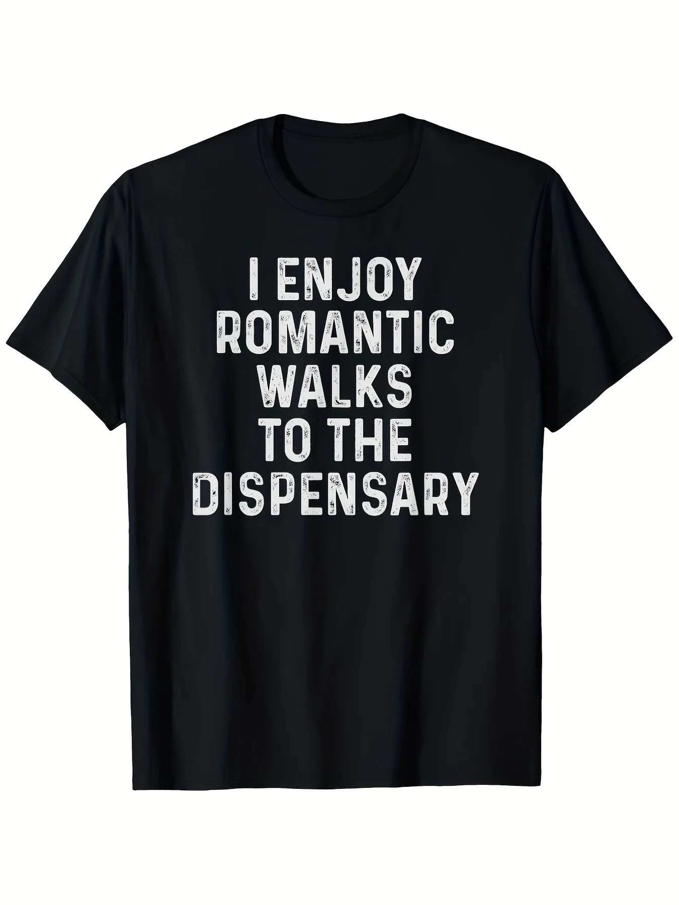 Localfunny Clinic T-Shirt - I Love the Romantic Print of Walking Around the Clinic, Black Background with White Text, Regular Fit Short-Sleeve Round Neck, -5Xl Sizes, Machine Washable, Seasonal Casual Fashion for Men, Plus Size