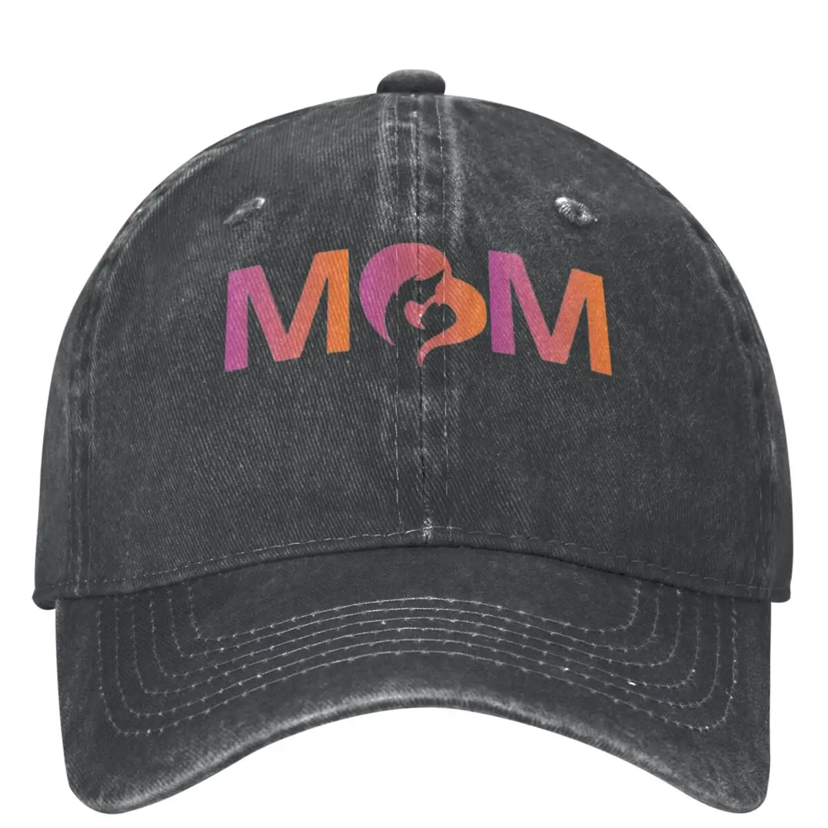 

MOM Letter Print Washed Baseball Cap Mother's Gift Vintage Trucker Hat Spring Women Men Running Hippie Snapback Cap