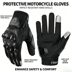 Ummer Breathable Full Finger Motorcycle Gloves Non-slip Wear-resistant Motocross Racing Gloves Touch Screen Moto Biker Gloves
