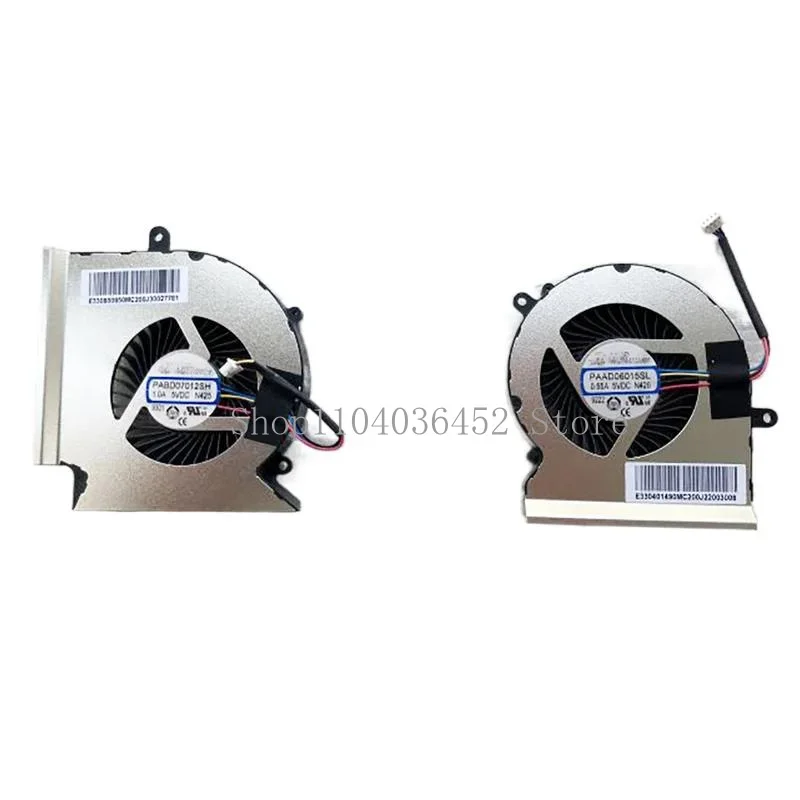 New CPU GPU Cooling fan for MSI GL65 GE65 GP65 WE65 PABD07012SH 1.0A 5VDC N425 PAAD06015SL 0.55A 5VDC