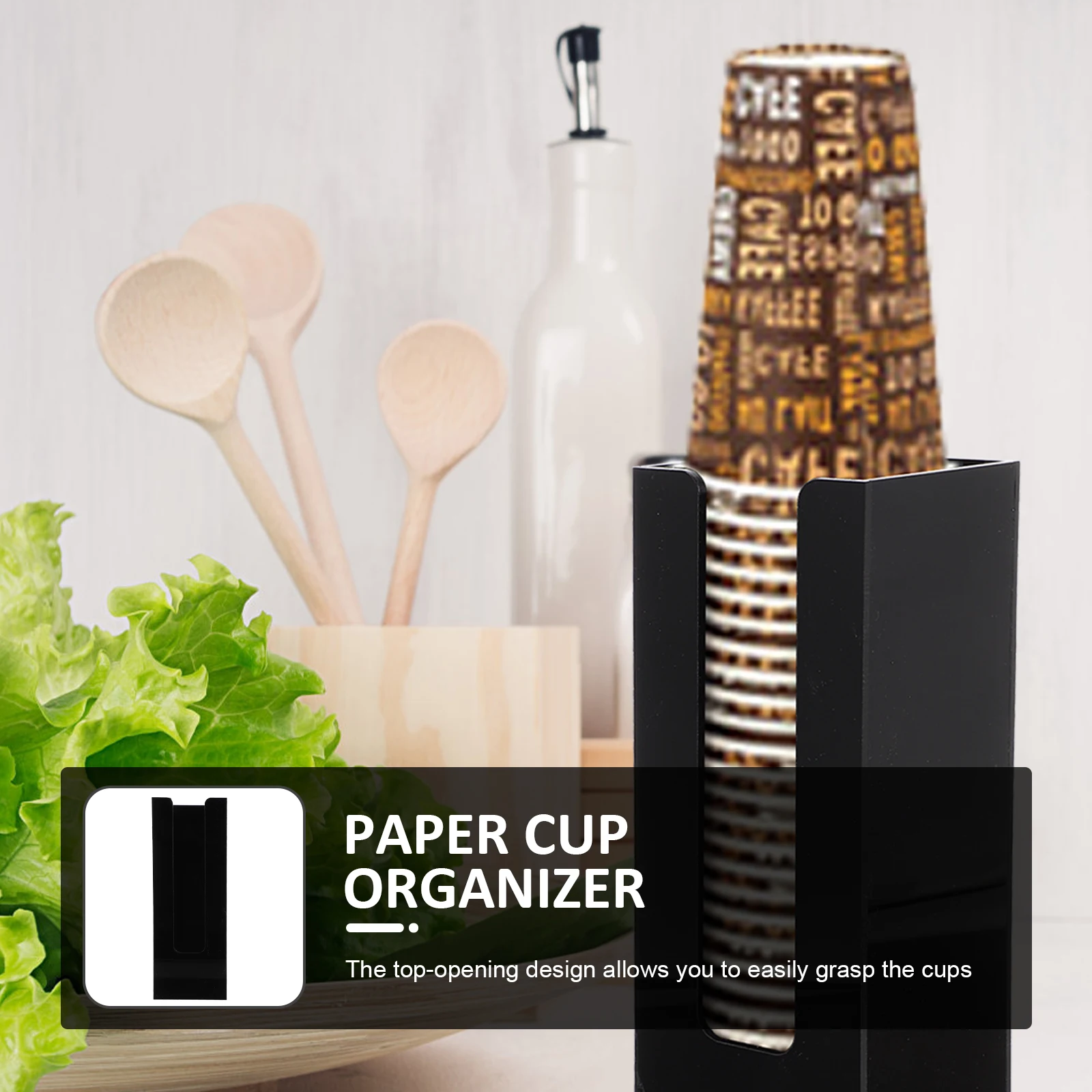 

Paper Organizer Holder Acrylic Dispenser Coffee Station Supplies Office Home Kitchen Desktop Holder Creative Paper