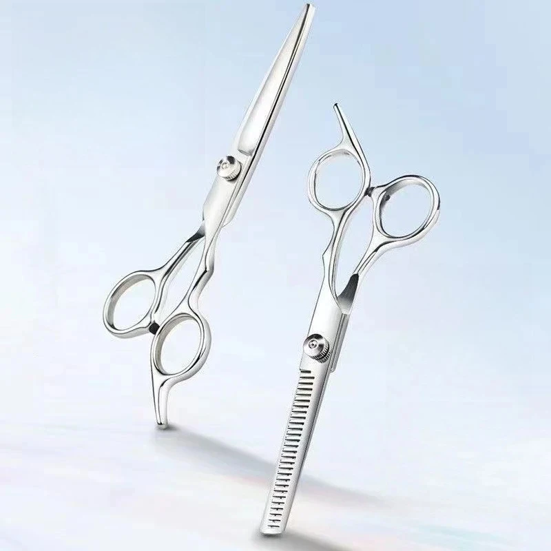 

2-piece set of hair scissors, professional stainless steel barber scissors, suitable for men's, womens salons and home hair care