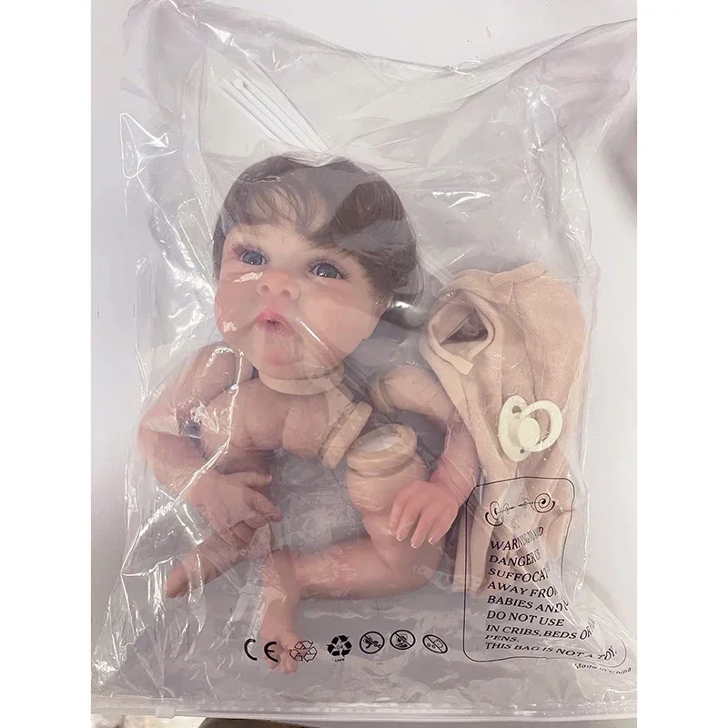 Kit bambola fai da te da 19 pollici Miley non rifinito, morbido al tatto, colore fresco, regalo per bambini, include corpo in tessuto