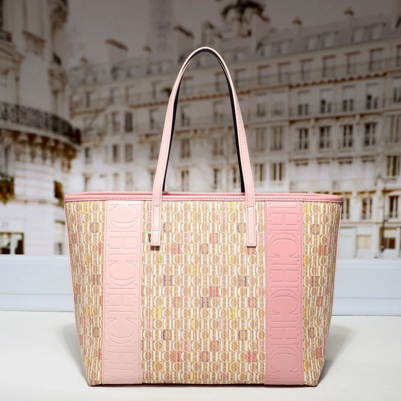 

CHCH Women's Fashion Light Luxury Tote Shoulder Bag New Arrival Niche Real Texture Large Capacity Big Brand Letter Large Bag