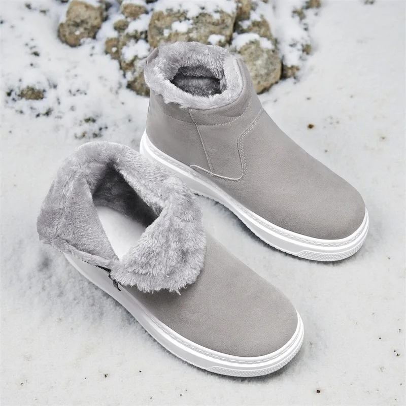 

High Top Men's Shoes for Spring and Autumn, New Anti Slip and Waterproof Desert Boots Outdoor Zipper Hiking Shoe