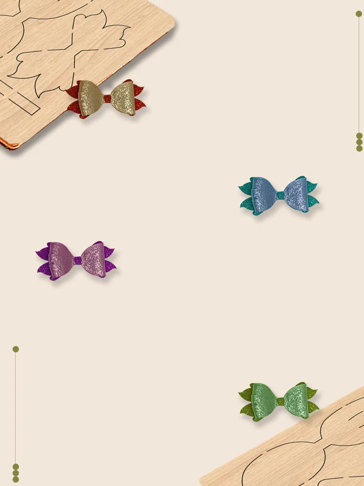 Mn110 4.5 inch Double Layered Design With A Bow Wooden Cutting Dies Suitable For Most Cutting Machines