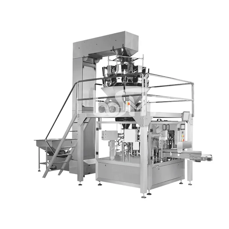 Recycling Machine 2026 Fully automatic bag-feeding weighing packaging machine, self-supporting bag snack packing machine, dry