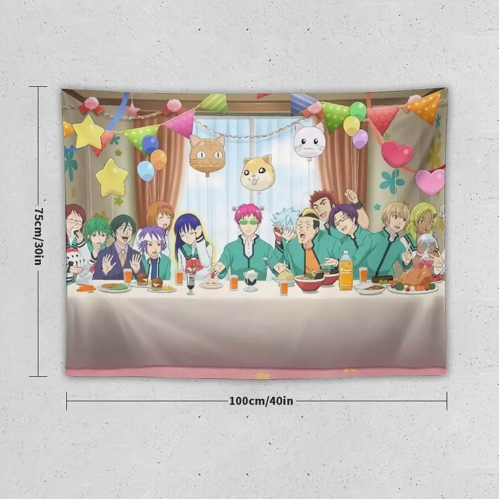 Saiki K In Party Tapestry Aesthetic Room Decor Decoration Wall Room Decoration Aesthetic Christmas Decoration Tapestry