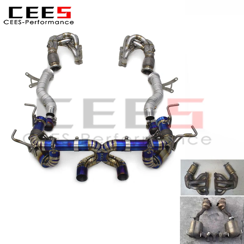 

cees X Pipe Sport Full Exhaust for Ferrari 458 Speciale/458SC 4.5L 2014-2016 Valved Exhaust Axle Back With Manifold Header