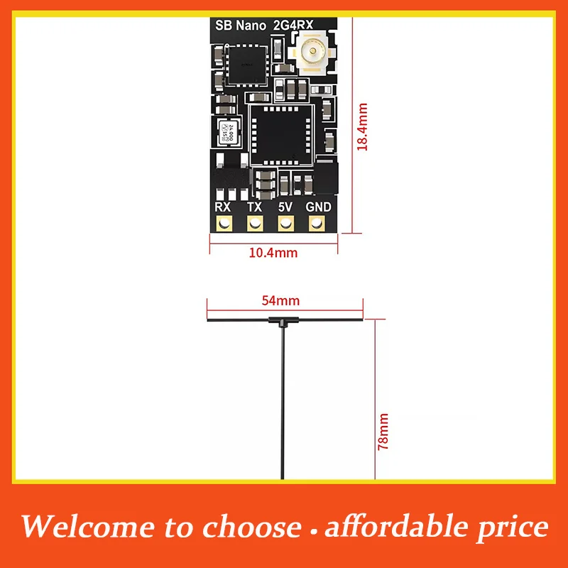

Xm 1pc new SpeedyBee ELRS-2G4-RX Receiver Nano 2.4G ExpressLRS ELRS Receiver For FPV Freestyle Long Range Drones DIY Parts