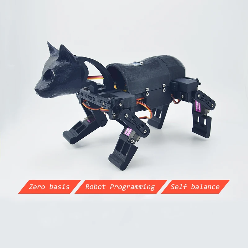 WIFI Bluetooth Remote Control Open Source Code Graphical Programming 12 DOF Quadruped Bionic Robot Cat