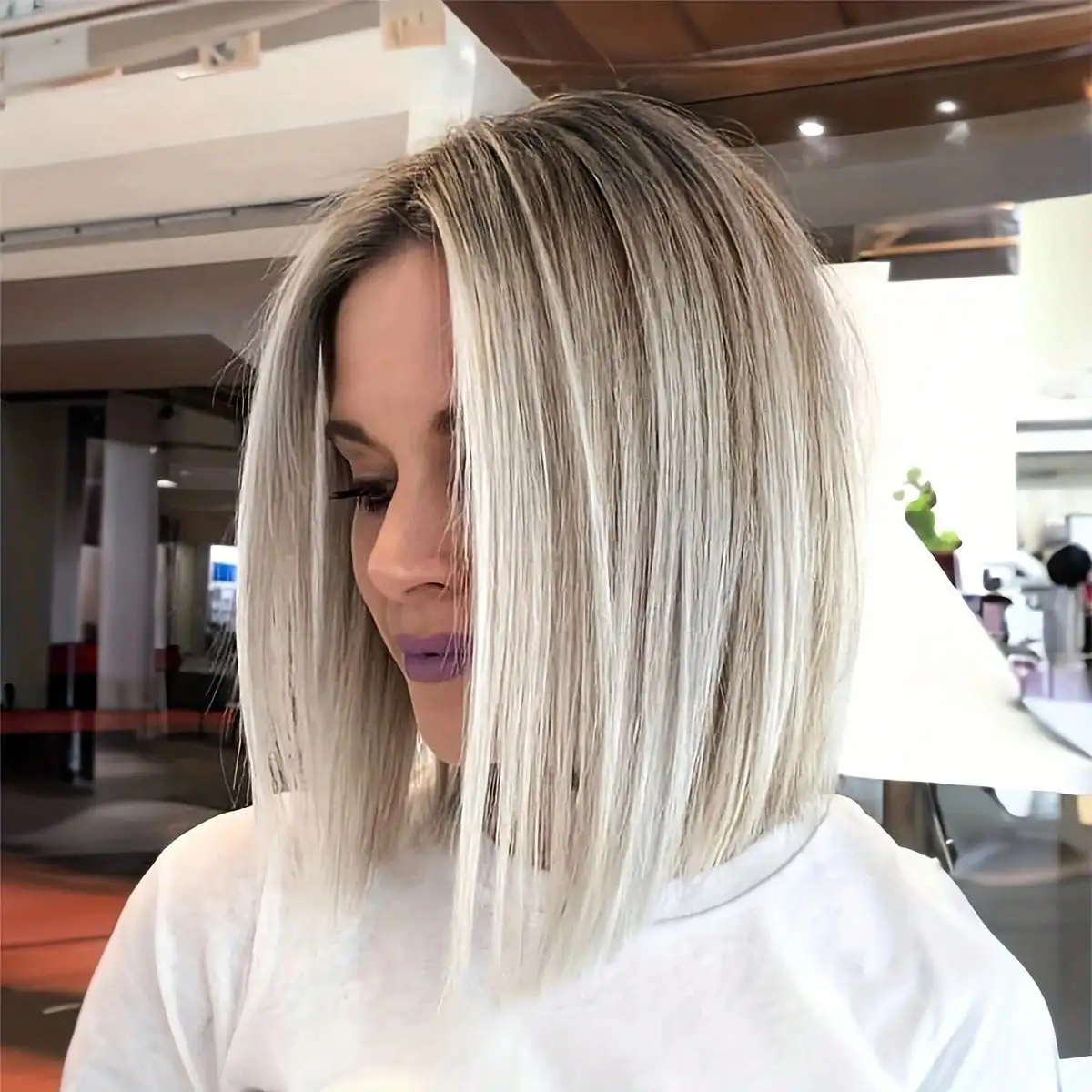 

Золотистый градиентный парик-каре, короткая прическа, полностью связанный вручную парик, термостойкий синтетический парик.