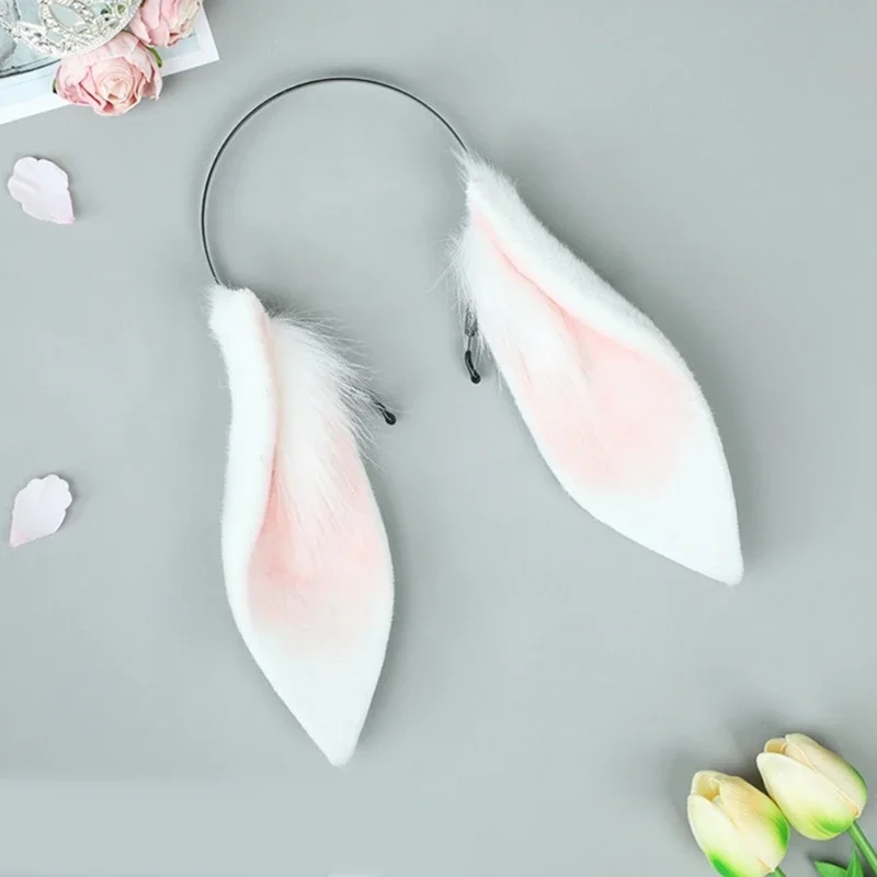 Hare-Ear Headband Sweet Girls Accessories Cosplay Ears Fursuit Masquerade Halloween Cosplay Party