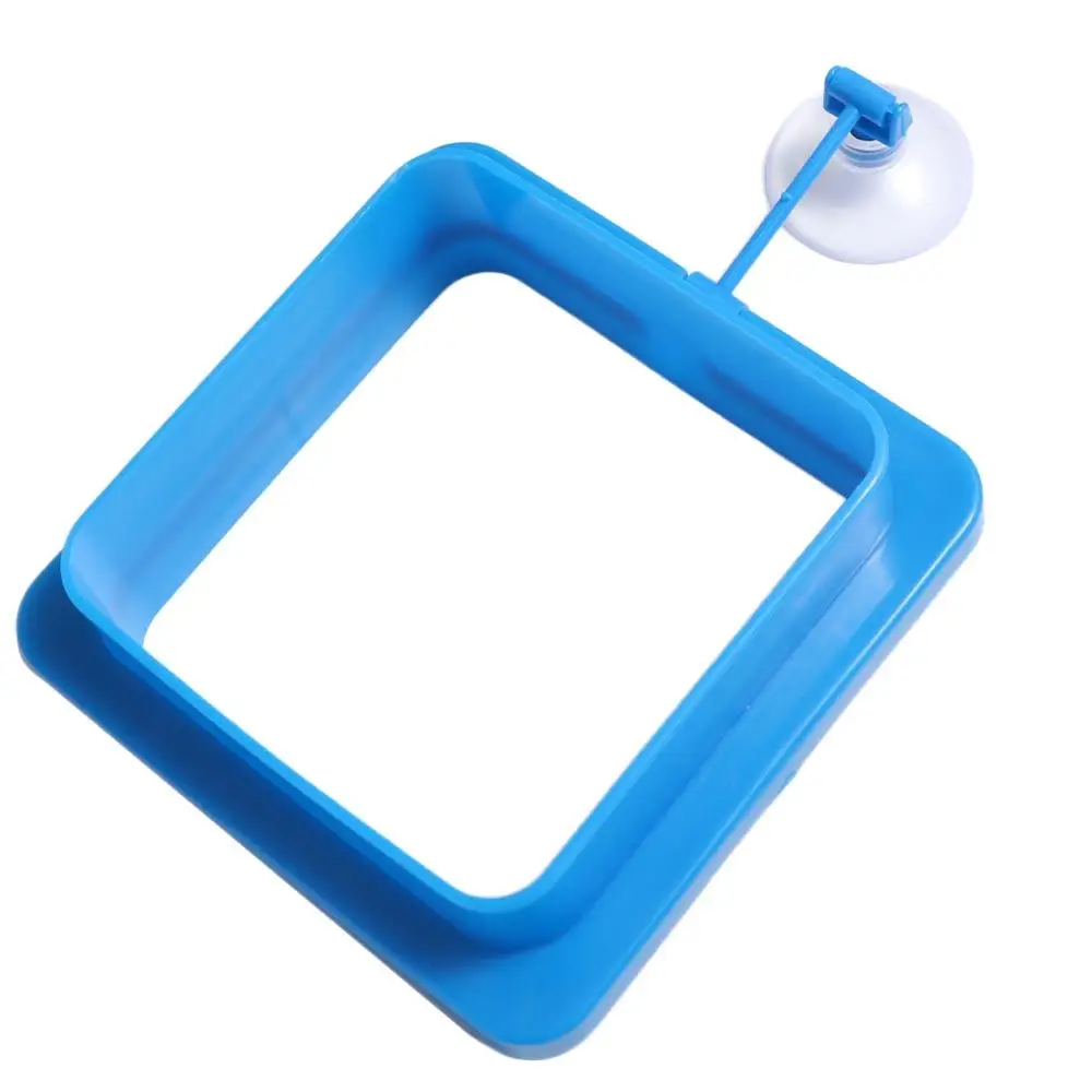 Portable New Aquarium Feeding Ring Fish Tank Station Floating Food Tray Square Circle Accessory Water Plant Buoyancy Suction