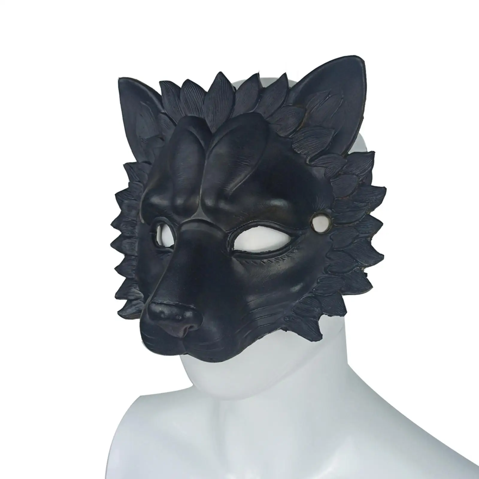 Masque de Lion demi-visage, fourniture décorative Durable 3D pour mascarade d'halloween, masque de Lion en mousse PU, fournitures de fête pour Costume adulte