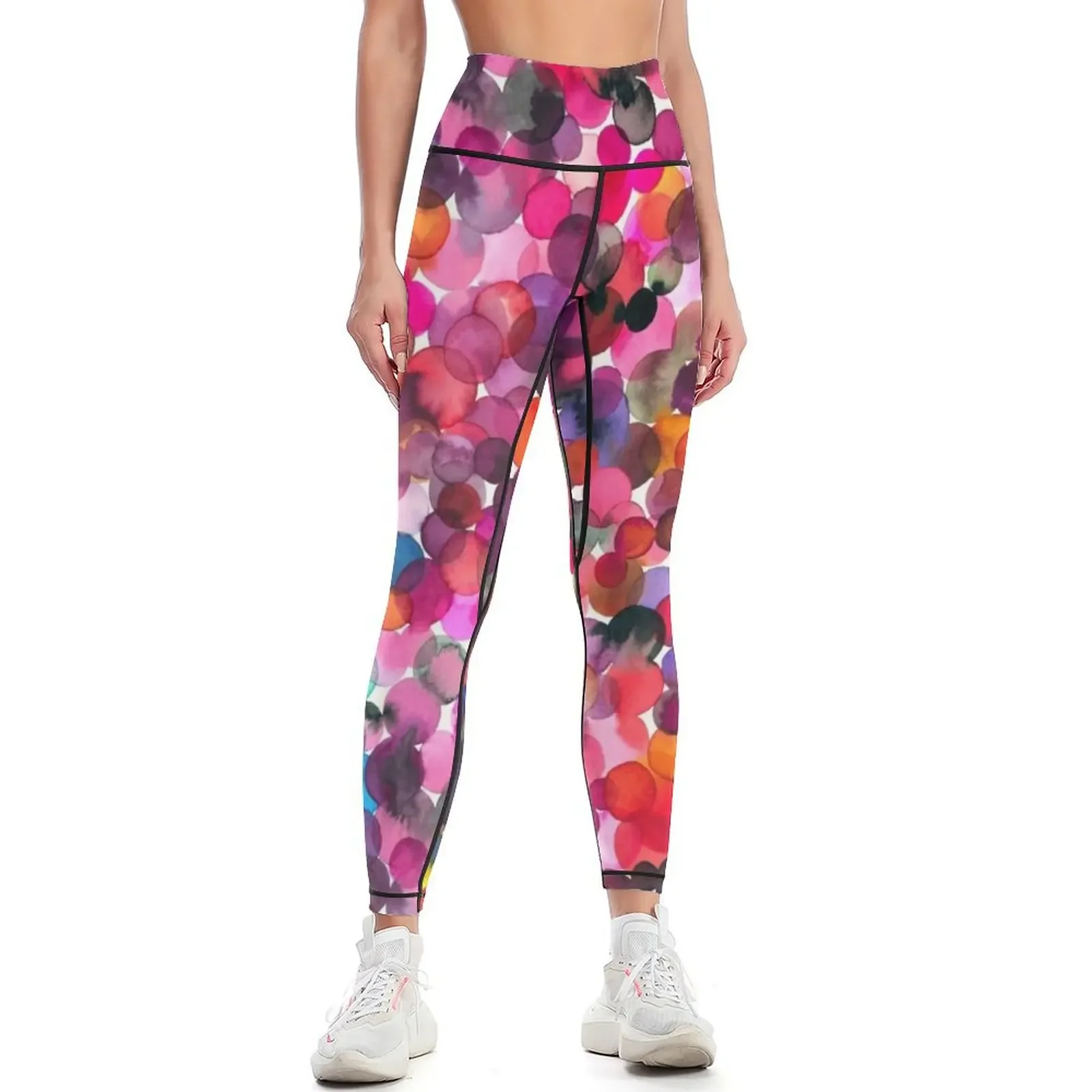 

Watercolor dots Leggings Women's sports pants sporty woman gym gym pants Sportswear woman gym Womens Leggings