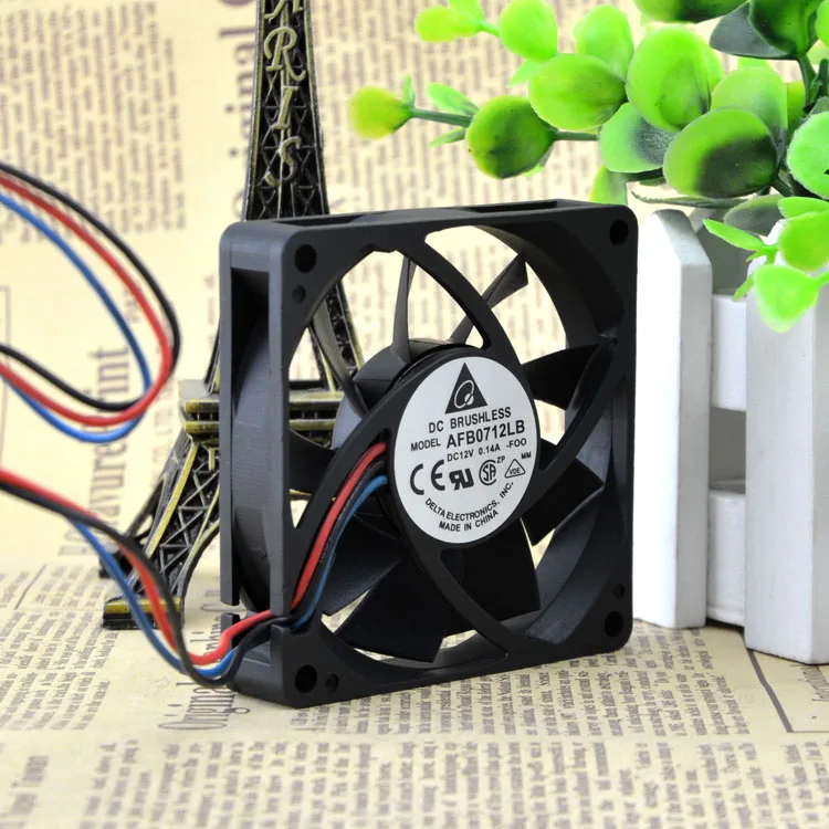 

ORIGINAL AFB0712LB 12V 0.14A 7015 7CM 3WIRES COMPUTER CPU COOLING BALL FAN