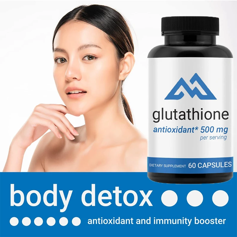 

1-Month Glutathione Supplement - L-Glutathione Antioxidant Support for Liver Detoxification -60 Capsules