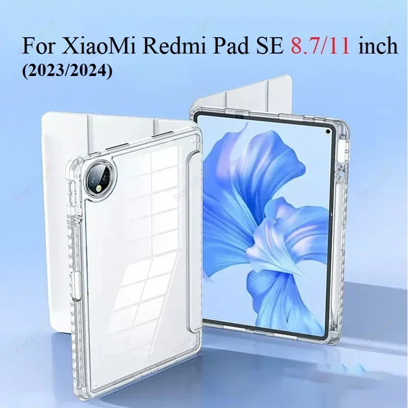 

Pencil Holder Case for Redmi Pad SE 8.7/11 inch 4G 2024 Funda Xiaomi Pad 7 Pad 7 Pro Tablet 11.2'' Mi Pad 6 11'' RedmiSE 11 inch