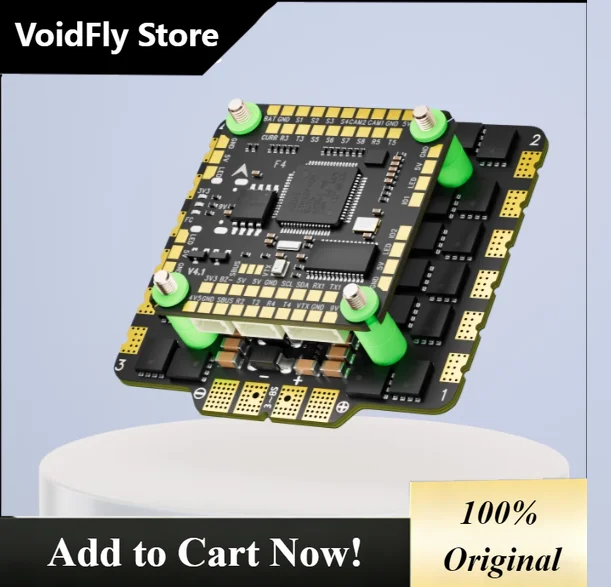 VoidFly Aocoda-RC F4100 V4 Flight Stack – integrated F405 Flight Controller & 100A X4 32-bit 8S ESC speed control for FPV Racing