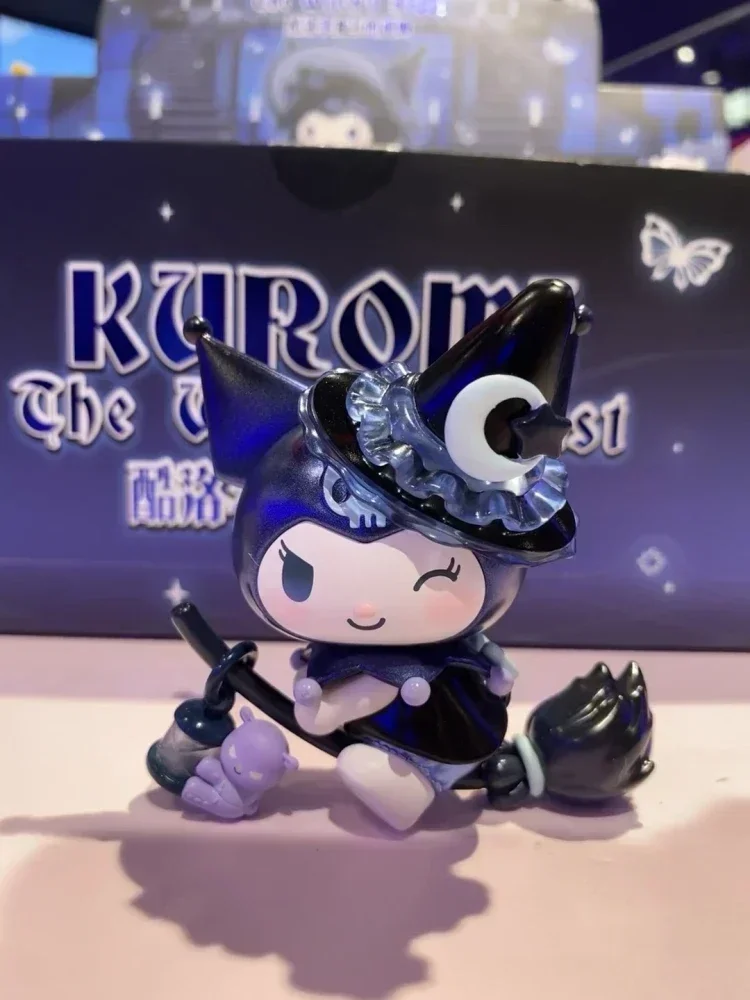 Nowa Kawaii Sanrio oryginalna Kuromi seria uczta czarownica ozdoba figurka lalka zabawka dla dzieci Model postaci z Anime niespodzianka prezenty świąteczne