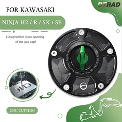 Quick - Release Fuel Cap For KAWASAKI NINJA H2R H2 R SX SE 2023 2022 2021 2020 - Accessories CNC Aluminum Fuel Filler Cap Cover