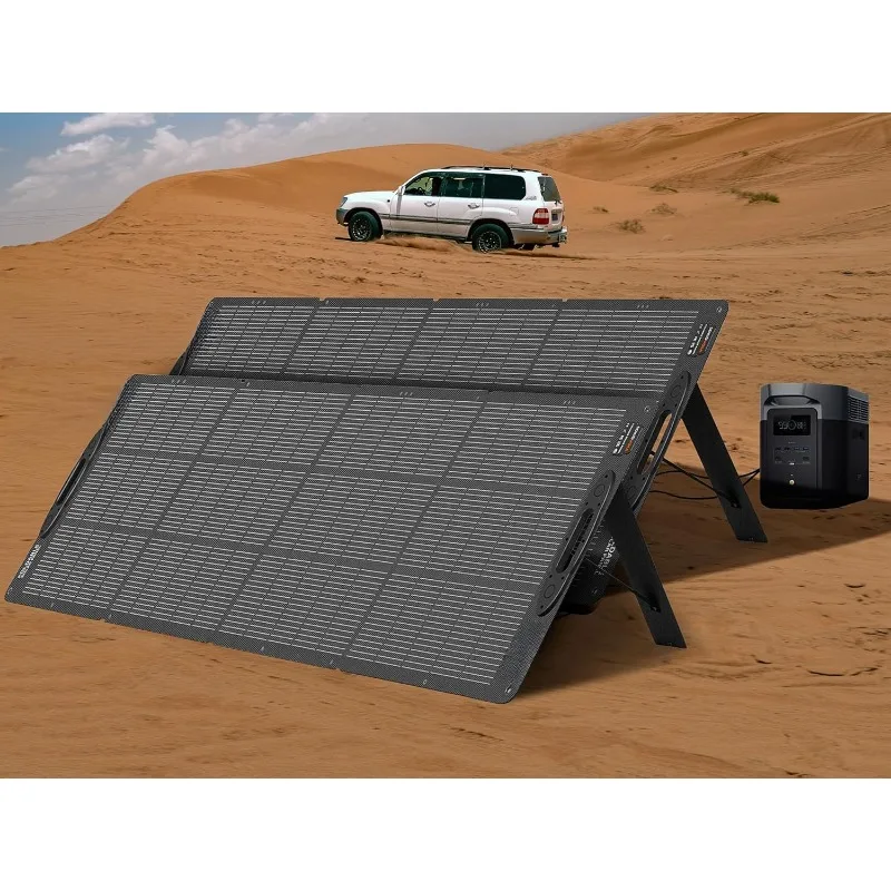 Portable Foldable Solar Panel,Waterproof&Durable Up to 25% Efficiency Solar Cell Folding Panel Kit,for Power Station Outdoor