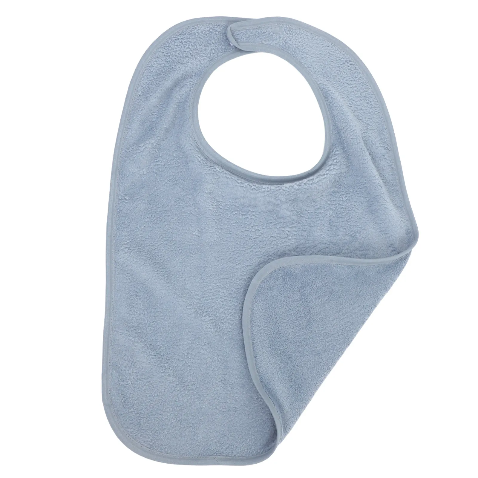 Polyester Adult Bib Reversible Soft Warm Waterproof Oilproof Dining Clothing Protector Elderly Disabled Men Women Eating Bib