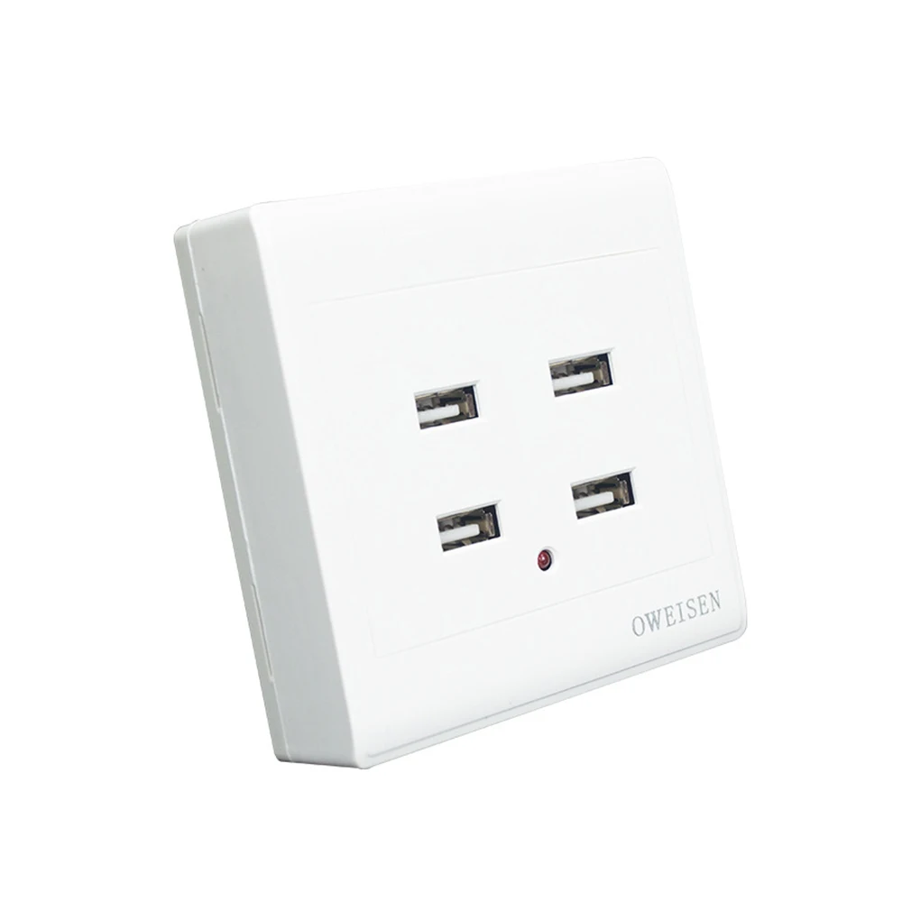 2/4 Poorten USB Stopcontact Wandlader 36 V/220 V naar 5 V Power Charge Adapter Plug Outlet voor Home Office Openbare Plaats