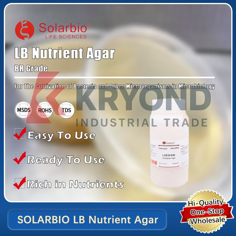 SOLARBIO LB Agar nutritivo para aplicaciones de cultura microbiana y laboratorio Producto original