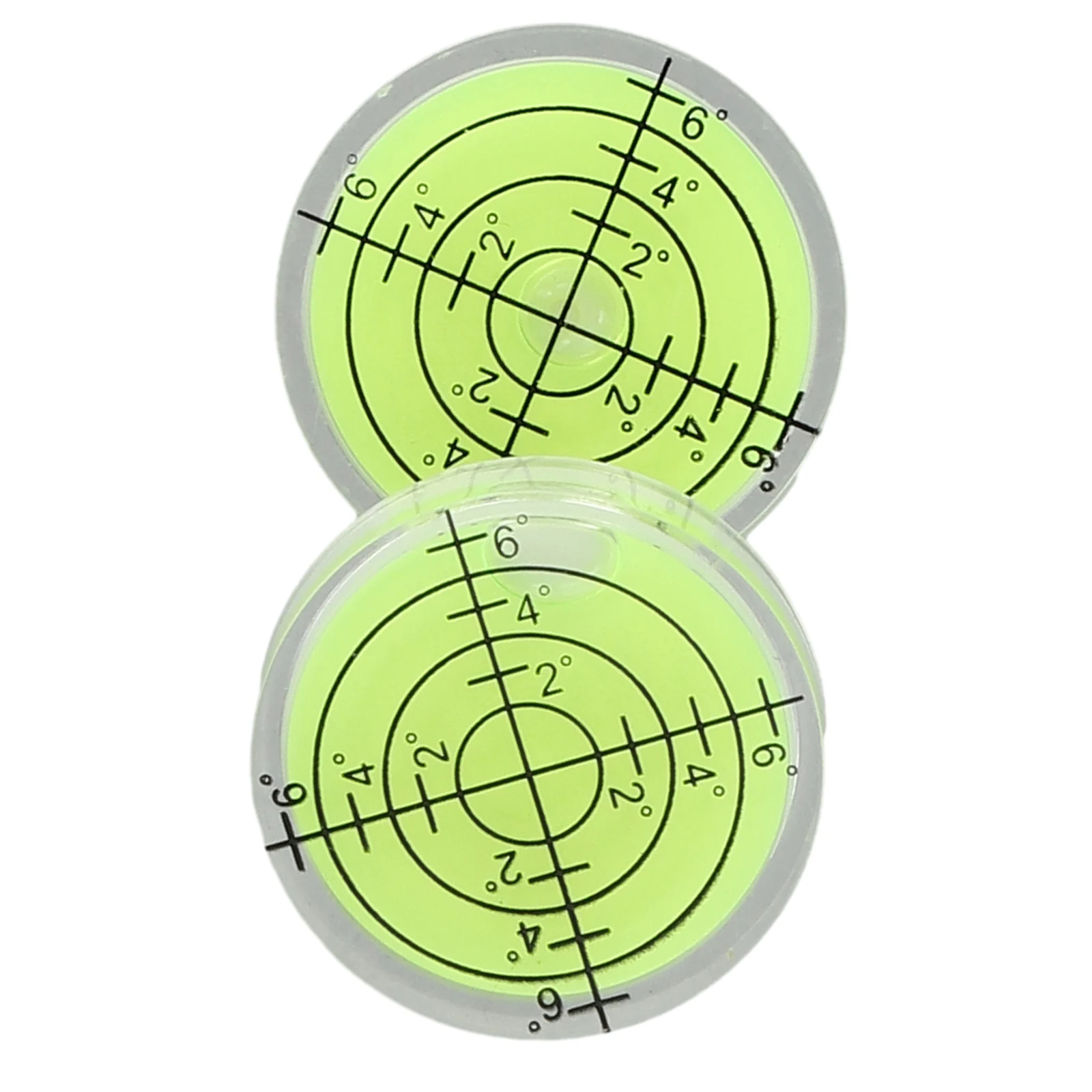 Practical Bubble Level Mini 20°-30° Horizontal Wear-resistant 2pcs 32*7mm/1.26*0.28in Fluorescent Yellow-green