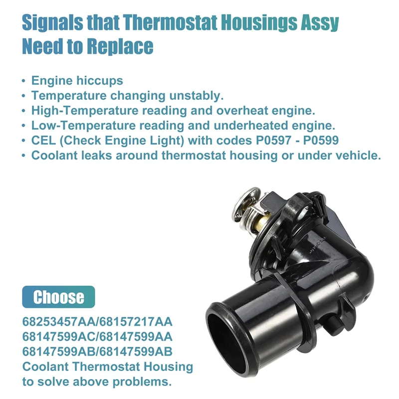 Per Jeep Grand Cherokee 3.0 Diesel Chrysler 300 300C Termostato 68253514AF, 68147599AA, 68253457AA