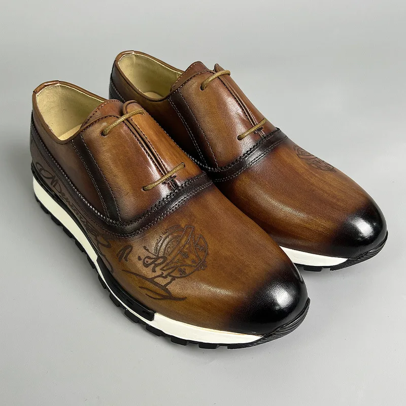 

High-grade business leather shoes for men British style leather shoes for men a handsome slip-on Gas wedding shoes male size 46