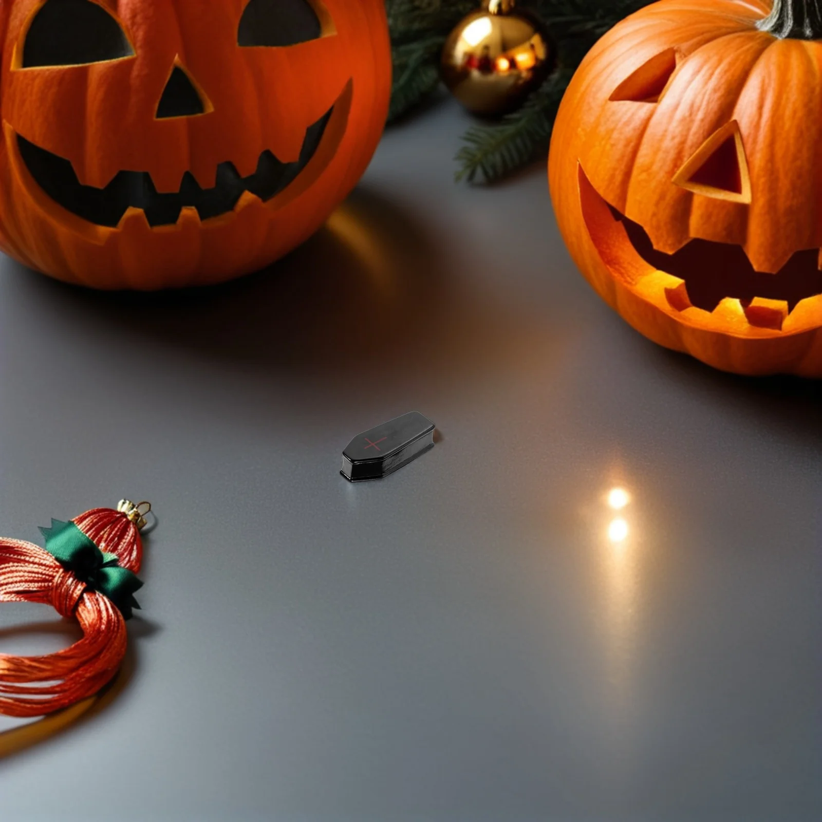 50 Uds Mini ataúd resina Halloween Micro decoraciones de paisaje para accesorios de fiesta de Casa Encantada y decoración festiva del hogar